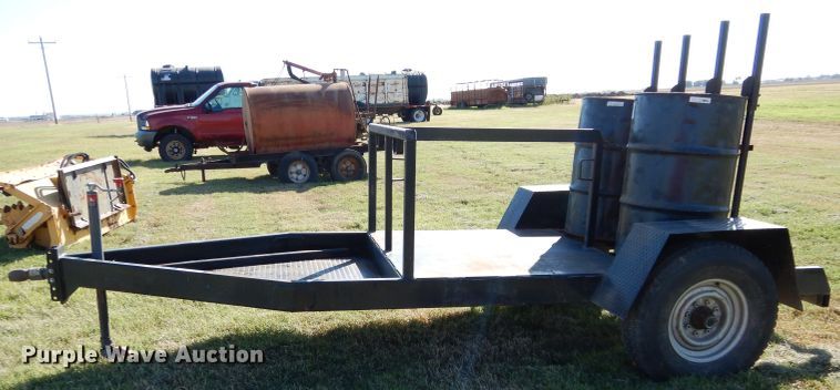 image for item FK9859 Shop built oil barrel trailer