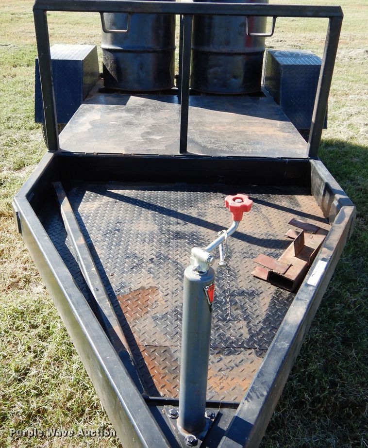 image for item FK9859 Shop built oil barrel trailer