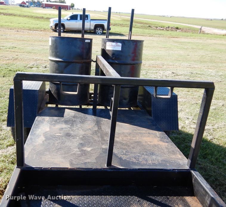image for item FK9859 Shop built oil barrel trailer