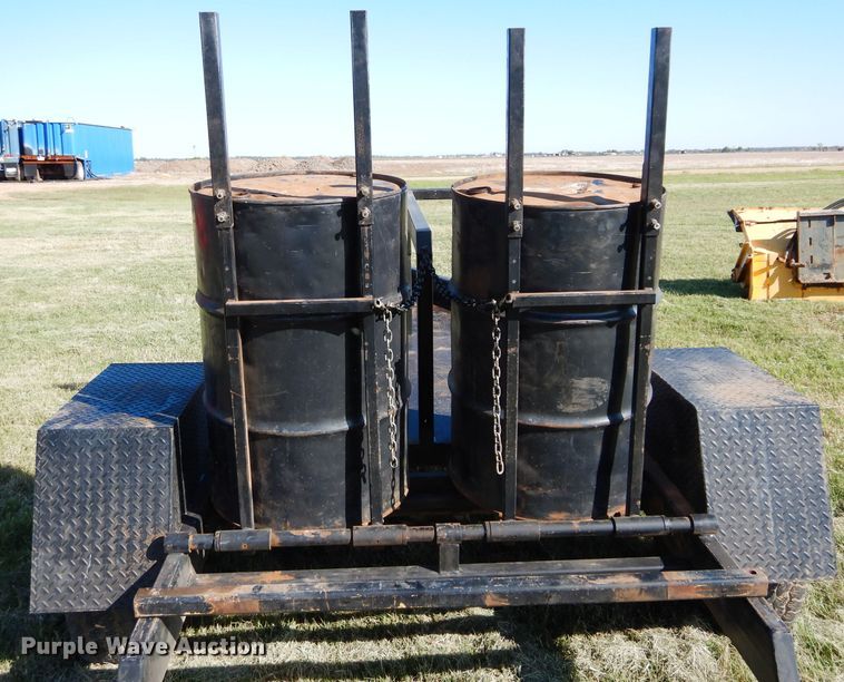 image for item FK9859 Shop built oil barrel trailer