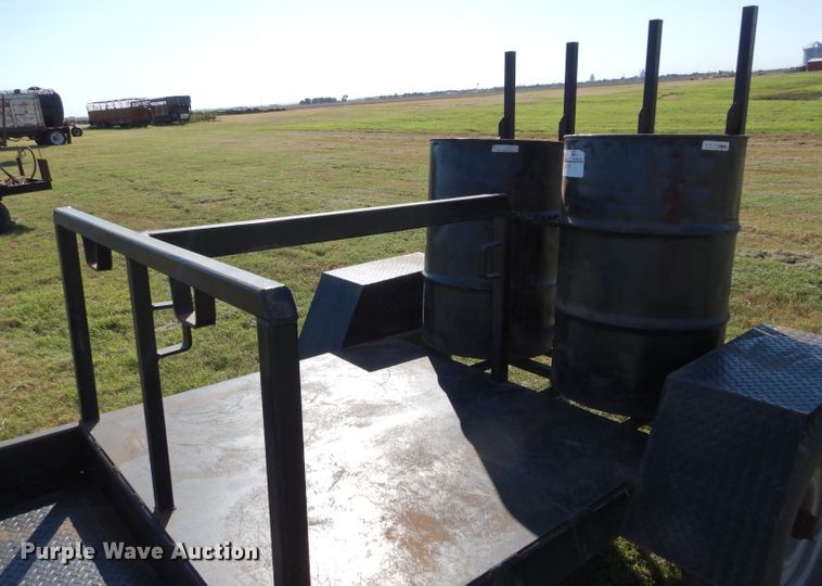 image for item FK9859 Shop built oil barrel trailer