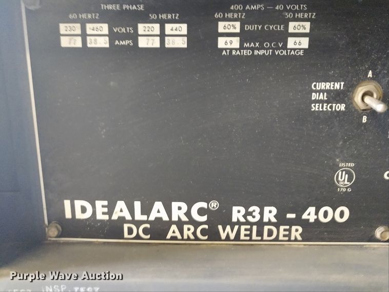 image for item EQ9359 Lincoln Idealarc R3R-400 arc welder