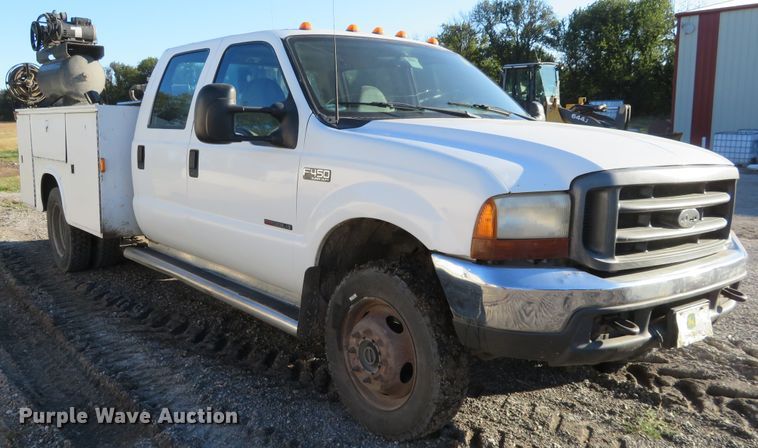 image for item FV9232 2000 Ford F450 Super Duty XL Crew Cab utility truck