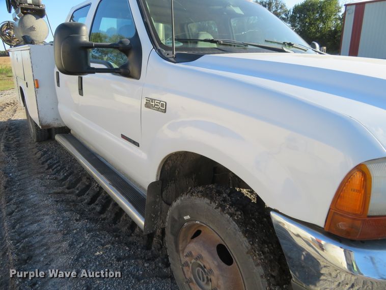 image for item FV9232 2000 Ford F450 Super Duty XL Crew Cab utility truck