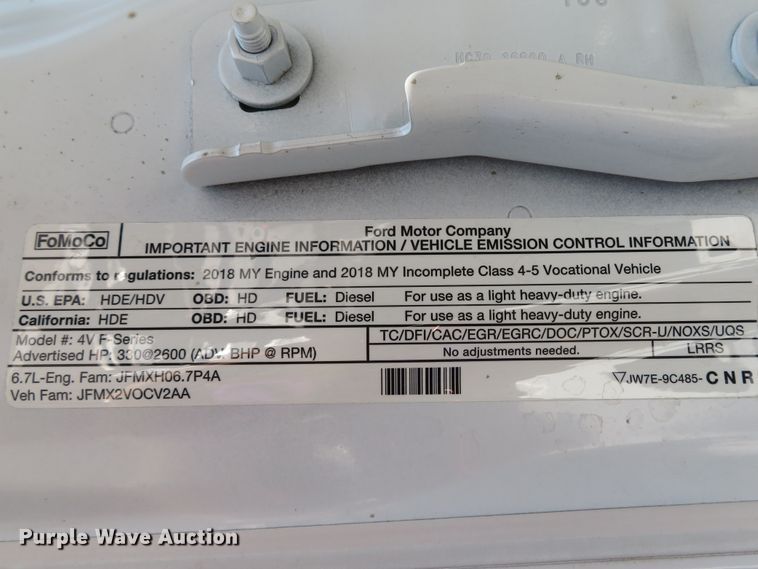 image for item DH2112 2018 Ford F450 Super Duty XL flatbed truck