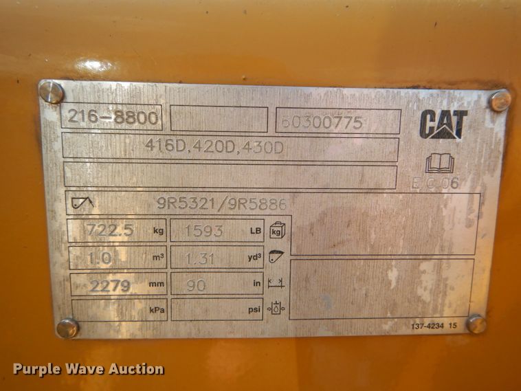 image for item DH2116 2006 Caterpillar 420E backhoe
