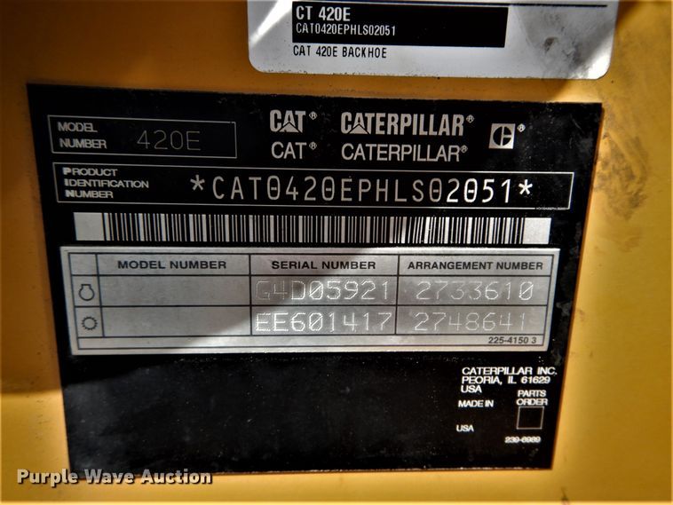 image for item DH2116 2006 Caterpillar 420E backhoe