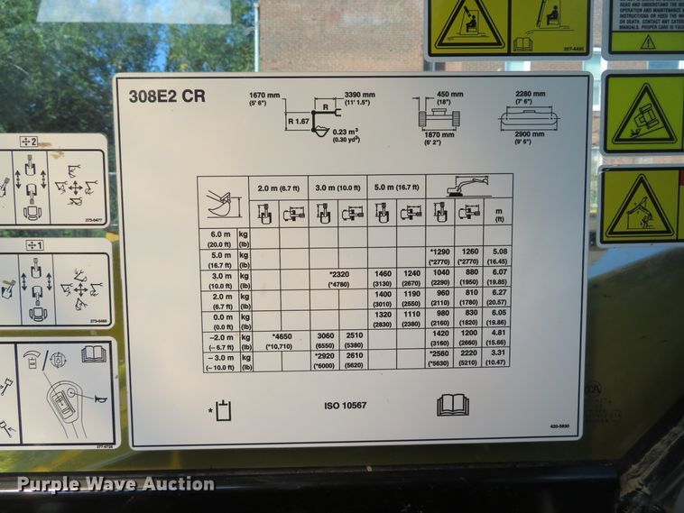 image for item DH2130 2015 Caterpillar 308E2 CR mini excavator