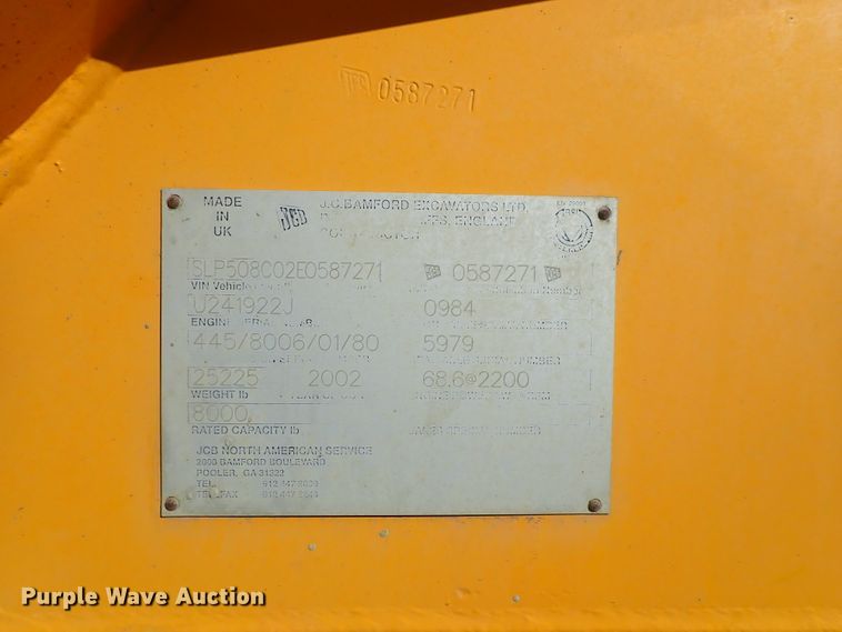 image for item DB7585 2002 JCB 508C telehandler