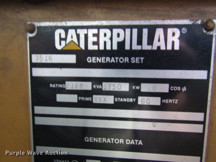 image for item DG6511 1993 Caterpillar 3516 generator