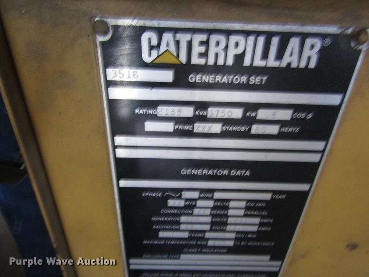 image for item DG6511 1993 Caterpillar 3516 generator