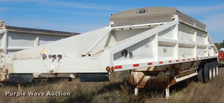 image for item DV9740 2001 Hawkeye bottom dump trailer