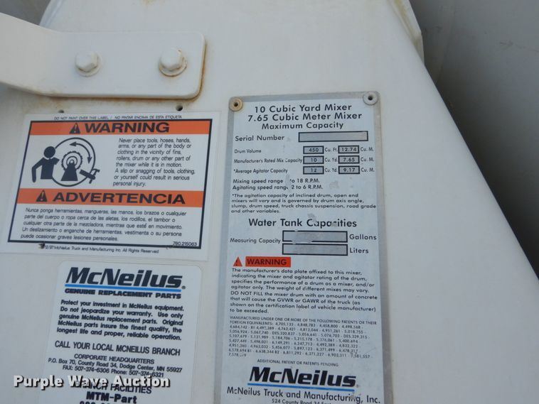 image for item DV9743 2003 Sterling L-Line ready mix truck