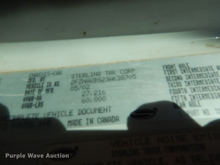 image for item DV9743 2003 Sterling L-Line ready mix truck