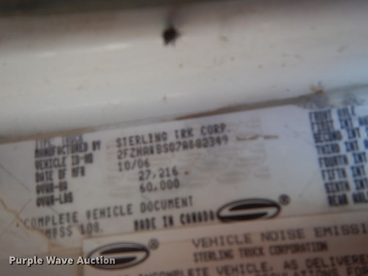 image for item DV9745 2007 Sterling L-Line ready mix truck