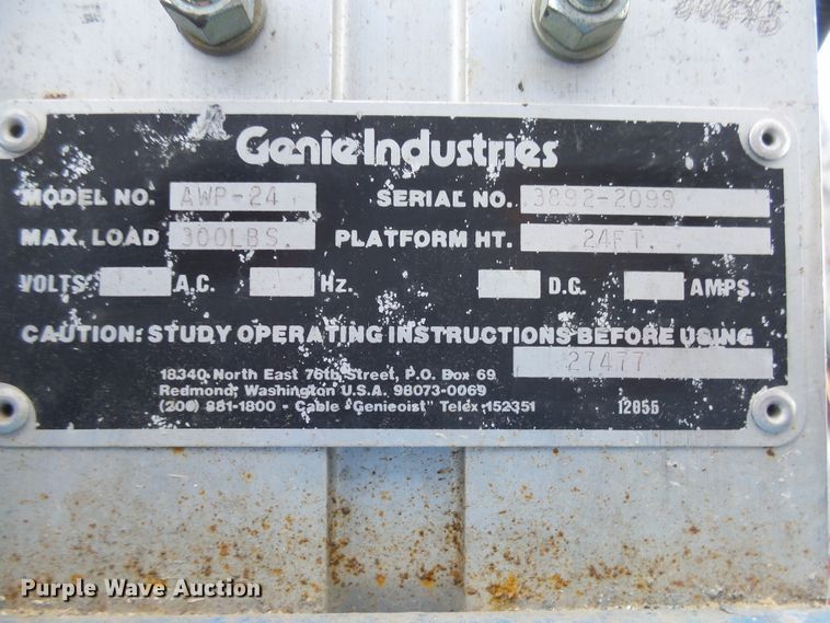 image for item EF9562 Genie AWP24 vertical lift