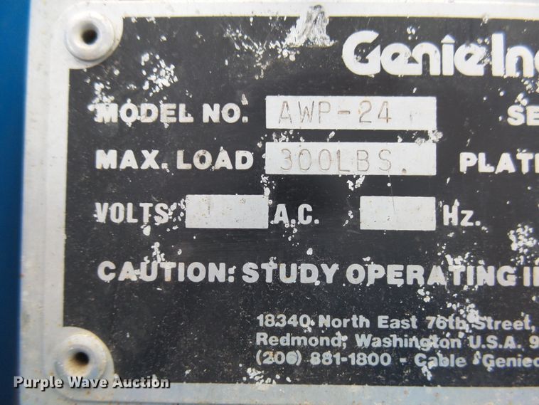 image for item EF9562 Genie AWP24 vertical lift