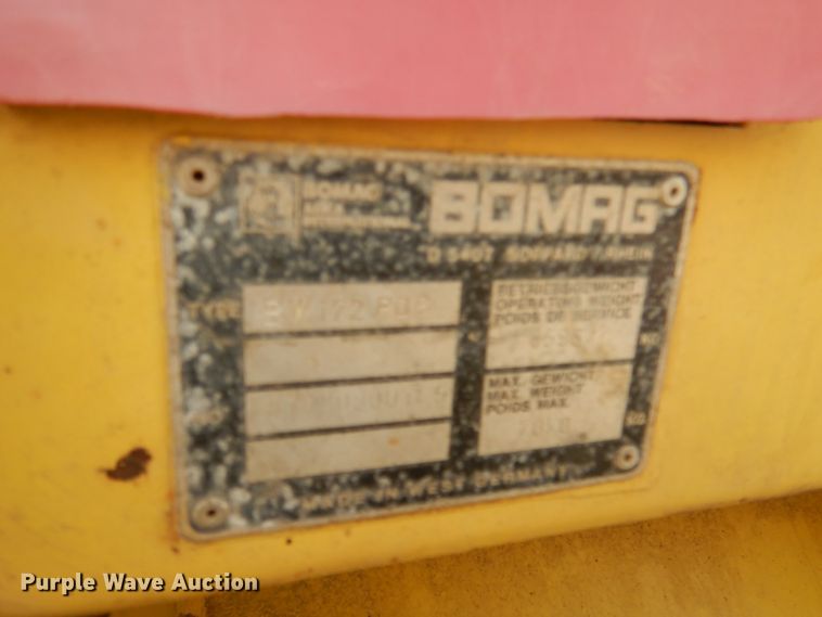 image for item EK9092 1988 Bomag BW172 single drum vibratory roller