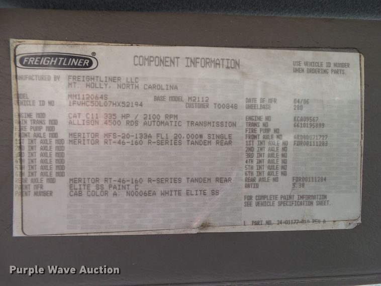 image for item EM9230 2007 Freightliner Business Class M2 roll-off container truck