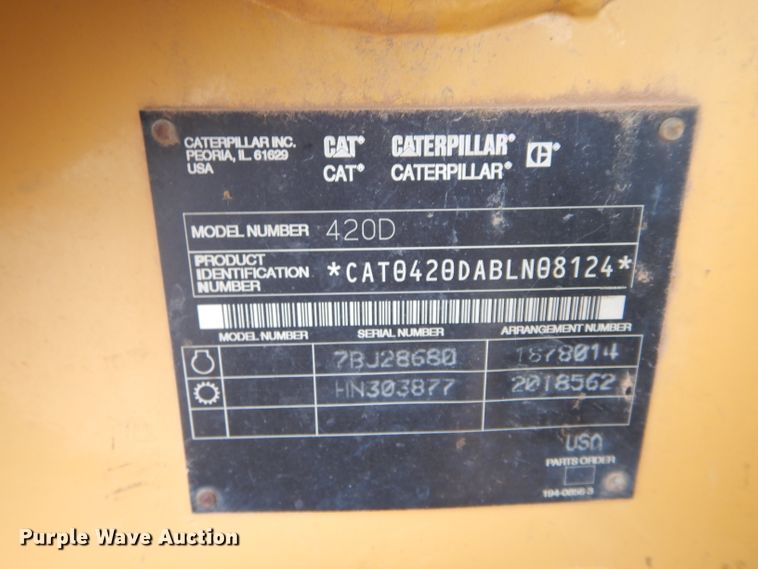 image for item FK9864 2004 Caterpillar 420D backhoe