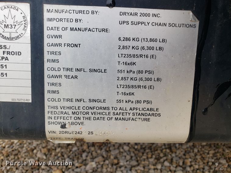 image for item FW9527 2004 DryAir 2100-0600C ground heater