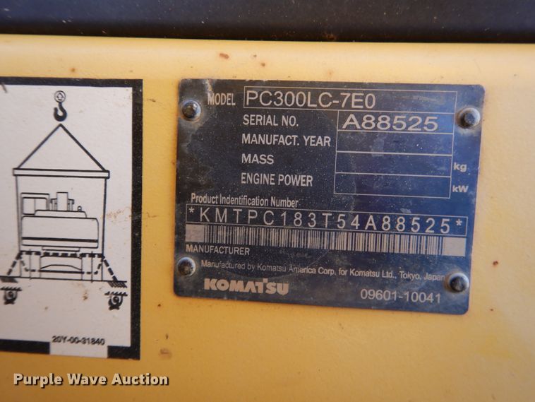 image for item GC9725 2006 Komatsu PC300LC-7E0 excavator