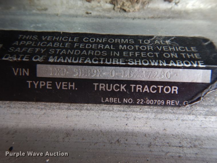 image for item GI9467 1990 Peterbilt 379 dump truck