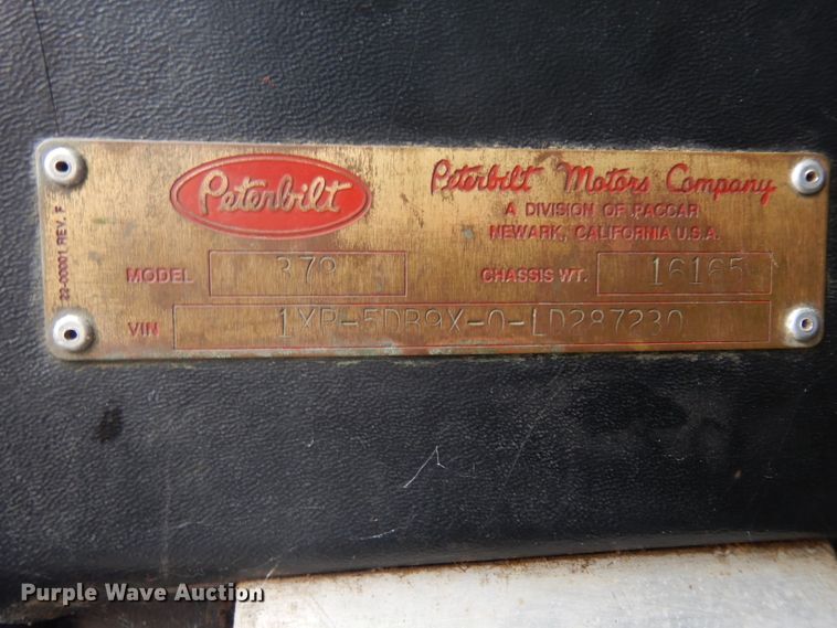 image for item GI9467 1990 Peterbilt 379 dump truck