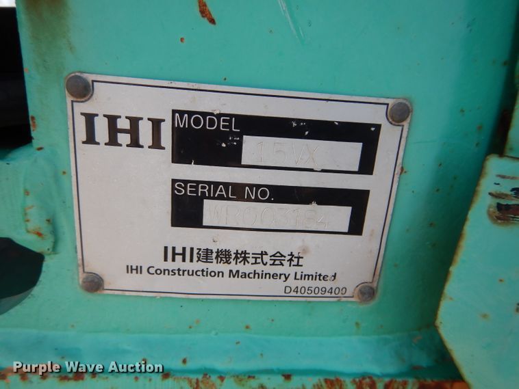 image for item GJ9907 IHI 15VX mini excavator