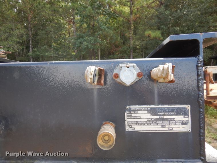 image for item DD3026 2001 Talbert lowboy equipment trailer