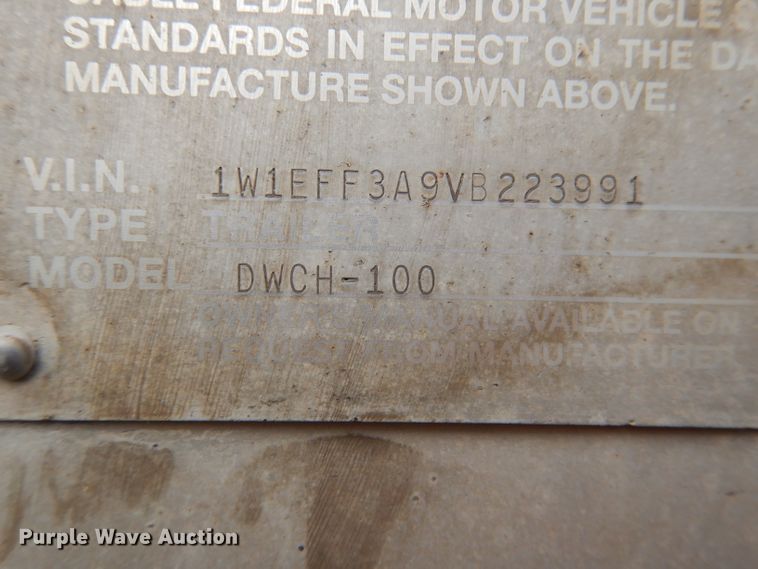 image for item DG5848 1996 Wilson DWCH100 double hopper bottom conversion grain trailer