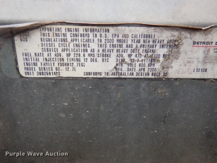 image for item DG5849 2001 Freightliner Century Class semi truck