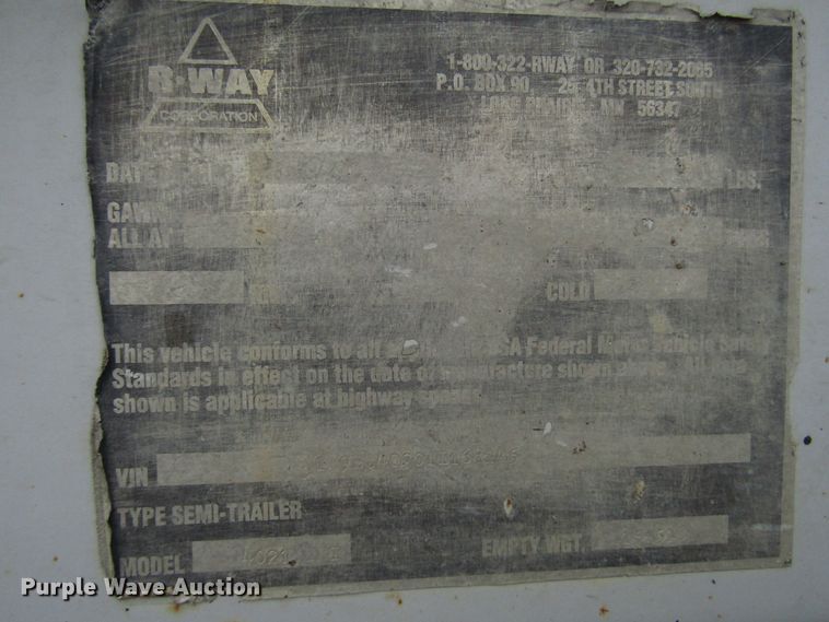 image for item DG6646 1996 Rway 4021 bottom dump trailer