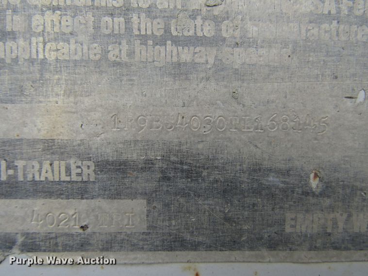 image for item DG6646 1996 Rway 4021 bottom dump trailer