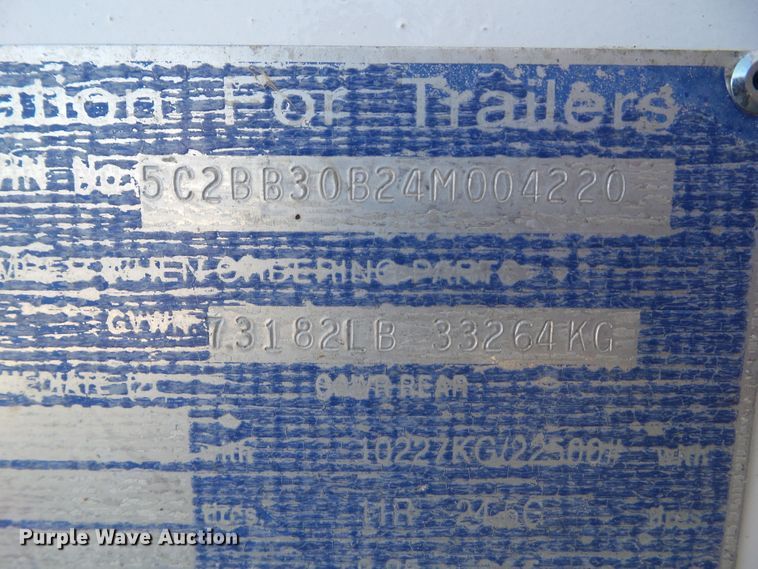 image for item EM9231 2004 Clement HL3034 end dump trailer