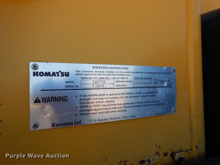 image for item DD4525 2015 Komatsu WA320-7 wheel loader