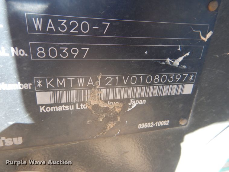 image for item DD4525 2015 Komatsu WA320-7 wheel loader