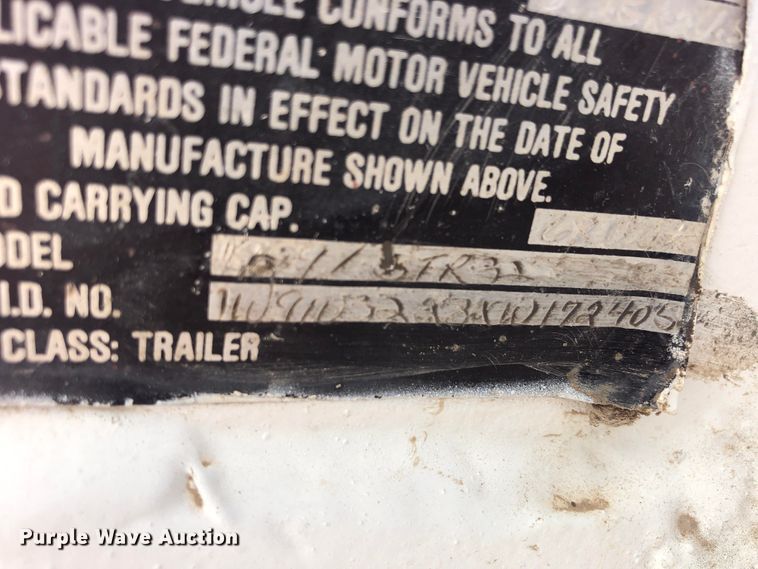 image for item DG0287 1999 Western Construction STR32 end dump trailer