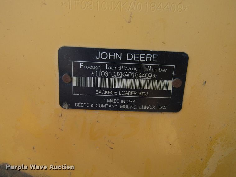 image for item DG0315 2010 John Deere 310J backhoe