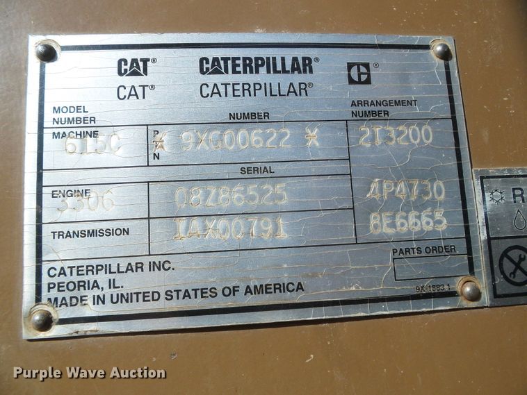 image for item DG0326 1995 Caterpillar 615C elevating scraper
