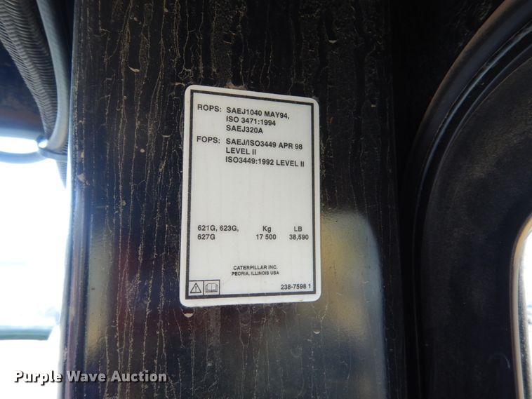 image for item DC4522 2007 Caterpillar 627G conventional scraper