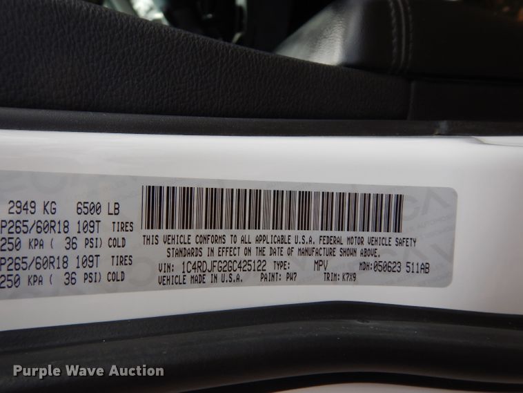 image for item DE4131 2016 Dodge Durango SUV