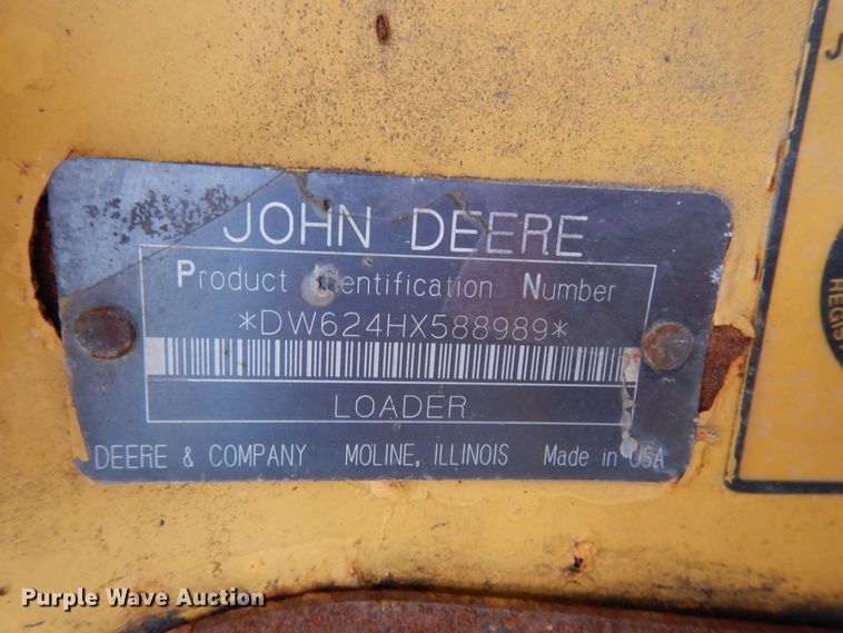 image for item DH2189 2003 John Deere 624H wheel loader