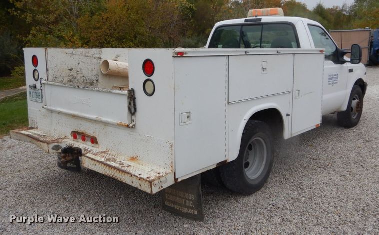 image for item DH2214 2002 Ford F350 Super Duty XL utility bed pickup truck