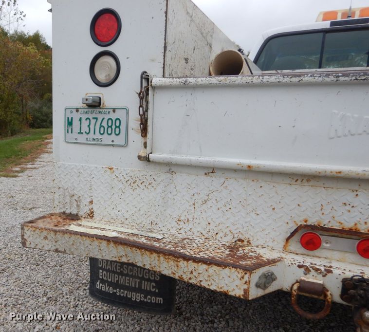 image for item DH2214 2002 Ford F350 Super Duty XL utility bed pickup truck