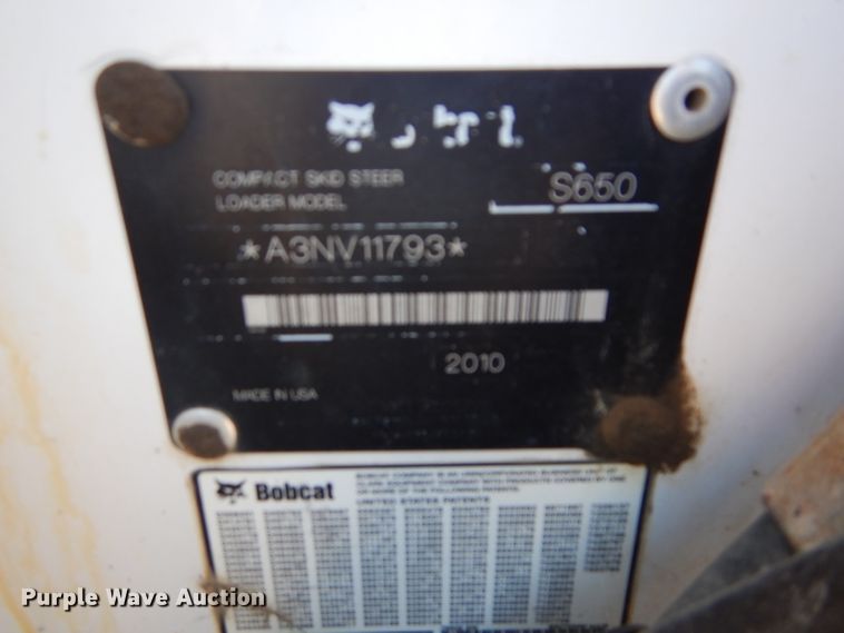 image for item DH2645 2010 Bobcat S650 skid steer