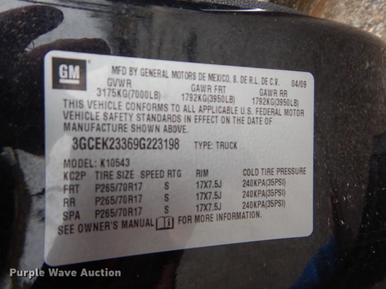 image for item DH2673 2009 Chevrolet Silverado 1500 Crew Cab pickup truck