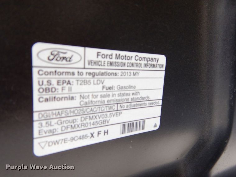 image for item DH2675 2013 Ford Taurus Police Interceptor