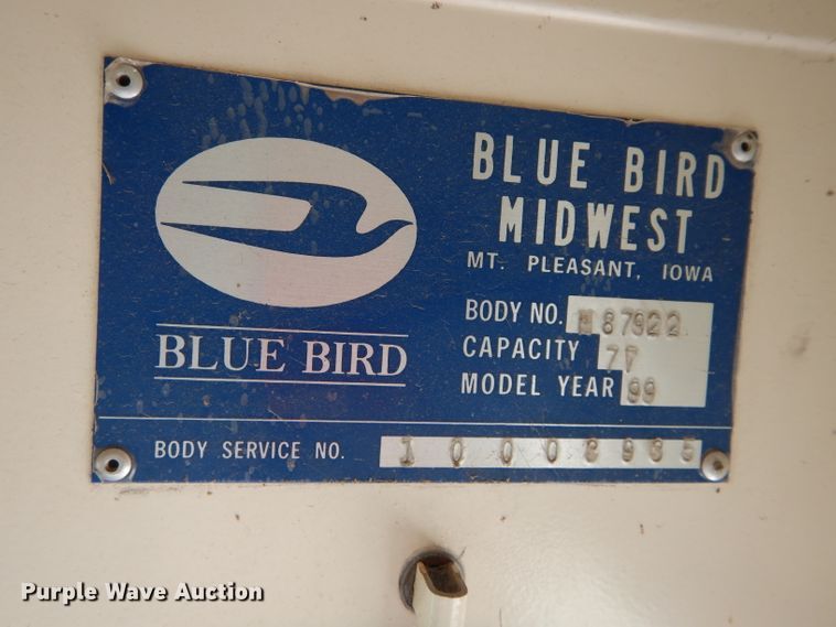 image for item DH3622 1999 Blue Bird TC2000 school bus