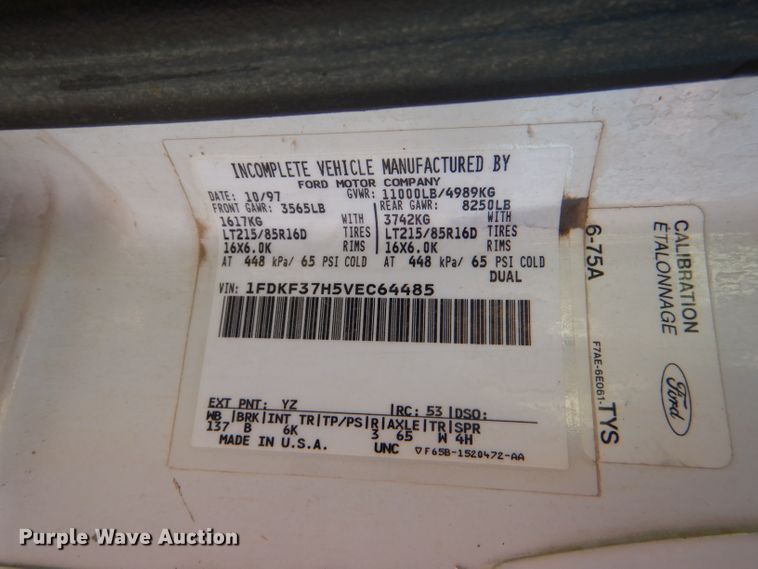 image for item DI2600 1997 Ford F350 XL dump bed pickup truck